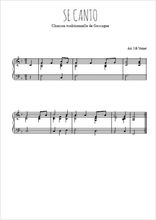 Téléchargez l'arrangement pour piano de la partition de Se canto en PDF